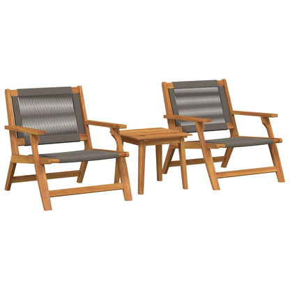 Gartenstühle mit Tisch 3 pcs Grau 45 x 45 x 40 cm