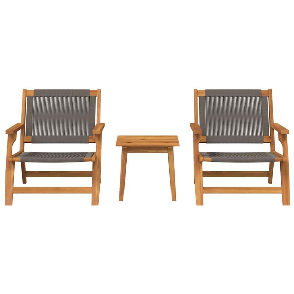 Gartenstühle mit Tisch 3 pcs Grau 45 x 45 x 40 cm