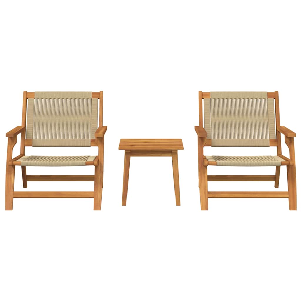 Gartenstühle mit Tisch 3 pcs Beige 45 x 45 x 40 cm