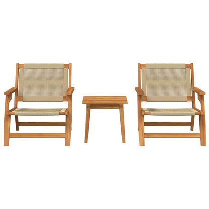 Gartenstühle mit Tisch 3 pcs Beige 45 x 45 x 40 cm