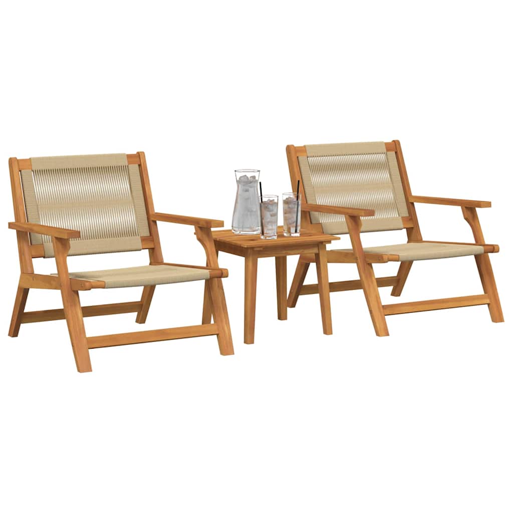 Gartenstühle mit Tisch 3 pcs Beige 45 x 45 x 40 cm