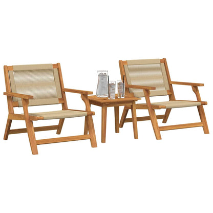 Gartenstühle mit Tisch 3 pcs Beige 45 x 45 x 40 cm
