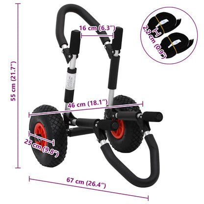 SUP Trolley für Surfbrett Klappbar 45 kg Aluminium