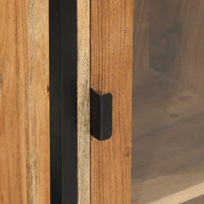 Badschrank 40x27x190 cm Eisen und Massivholz Akazie