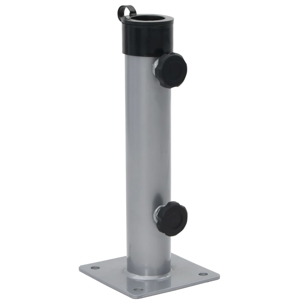 Sonnenschirmständer für Ø38/48 mm Mast Silbern Stahl
