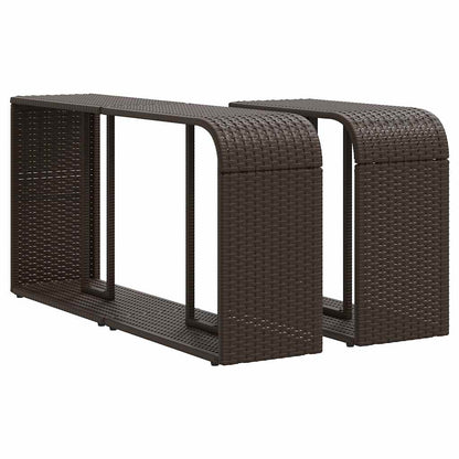 10-teiliges Gartensofa-Set mit Kissen, braun, Polyrattan