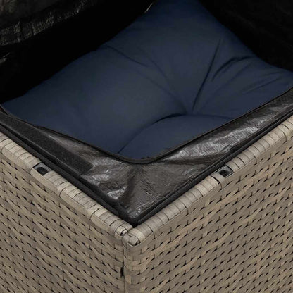 11-teiliges Gartensofa-Set mit Kissen, grau, Polyrattan