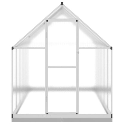 Gewächshaus mit Fundamentrahmen Silber 334x169x202cm Aluminimum