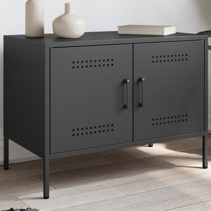 TV-skab Sort 68x39x50,5 cm Stål