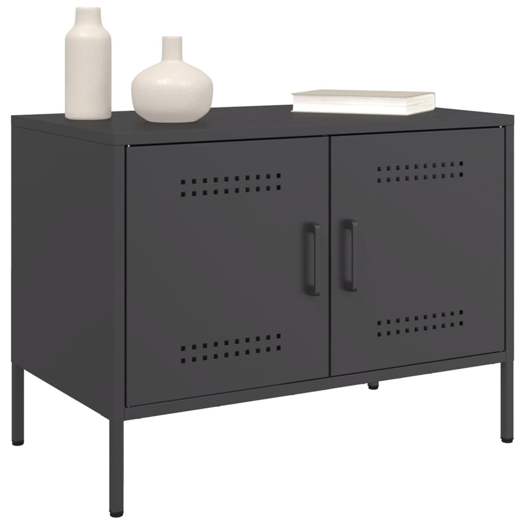 TV-skab Sort 68x39x50,5 cm Stål