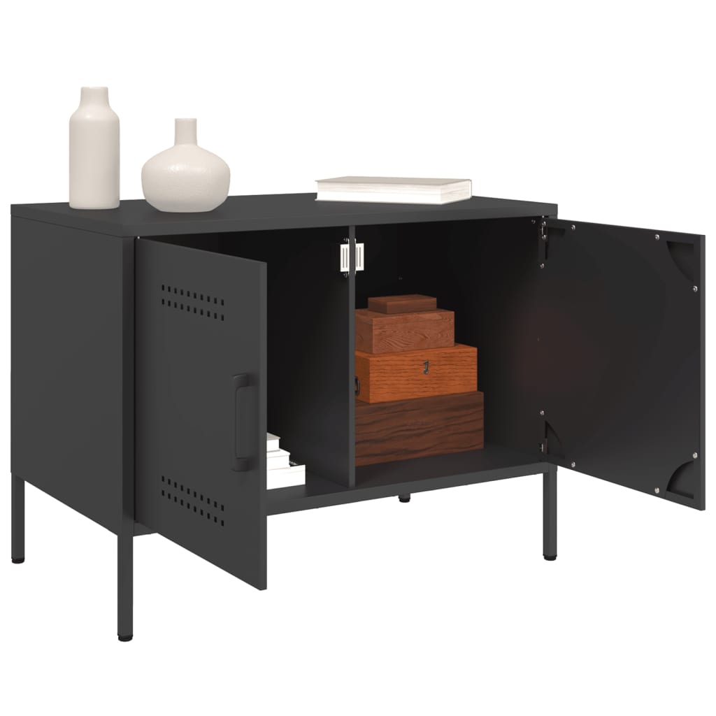 TV-skab Sort 68x39x50,5 cm Stål