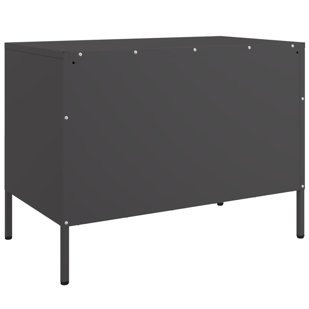 TV-skab Sort 68x39x50,5 cm Stål