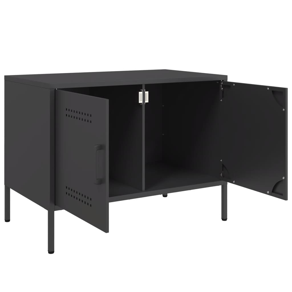 TV-skab Sort 68x39x50,5 cm Stål
