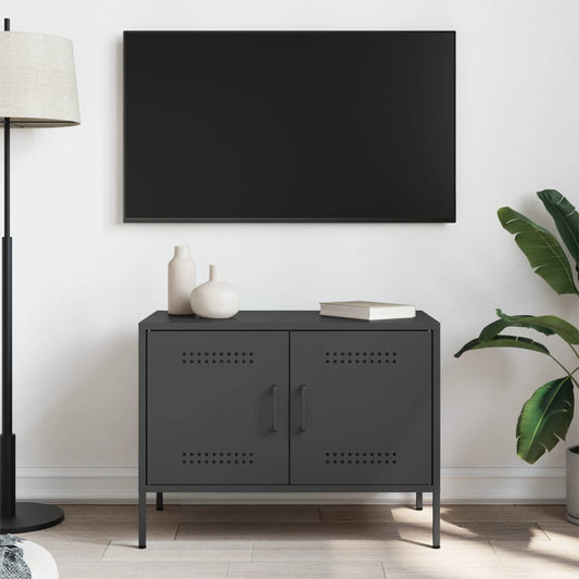 TV-skab Sort 68x39x50,5 cm Stål
