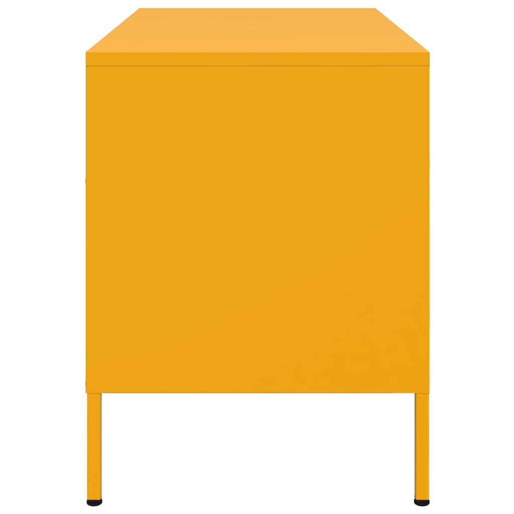 TV-skabe 2 stk Sennepsgul 68x39x50,5 cm Stål