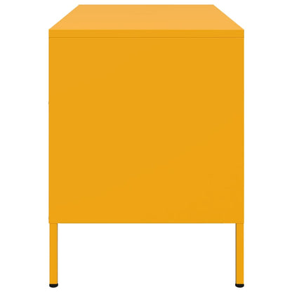 TV-skabe 2 stk Sennepsgul 68x39x50,5 cm Stål