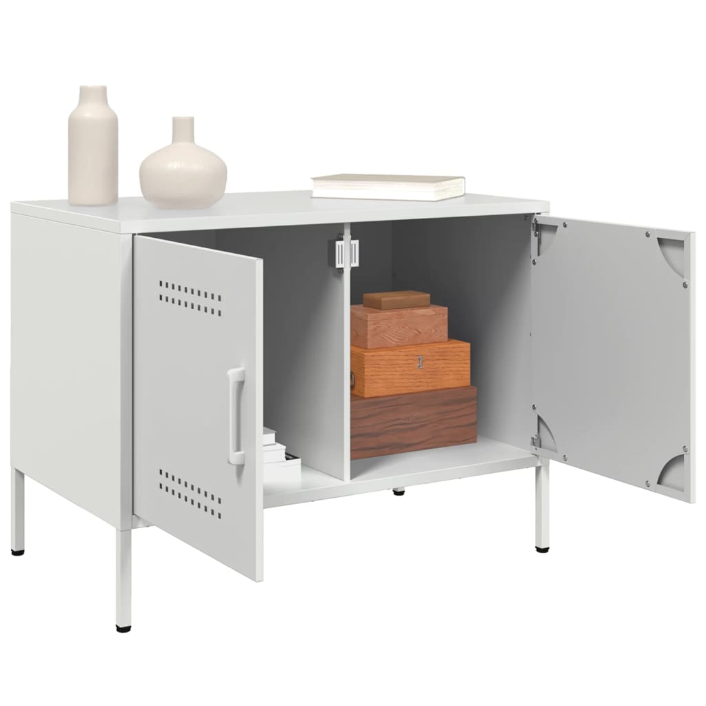 TV Skabe 2 stk Hvid 68x39x50,5 cm Stål