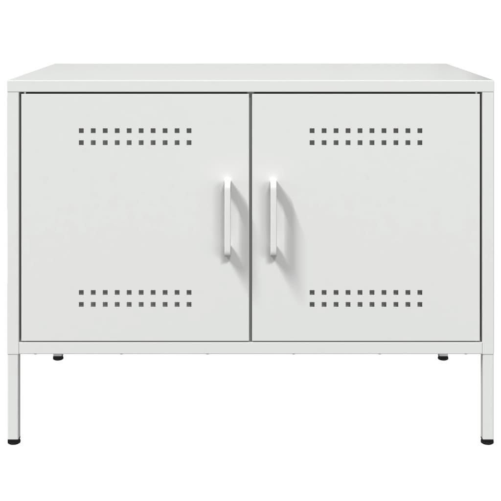 TV Skabe 2 stk Hvid 68x39x50,5 cm Stål
