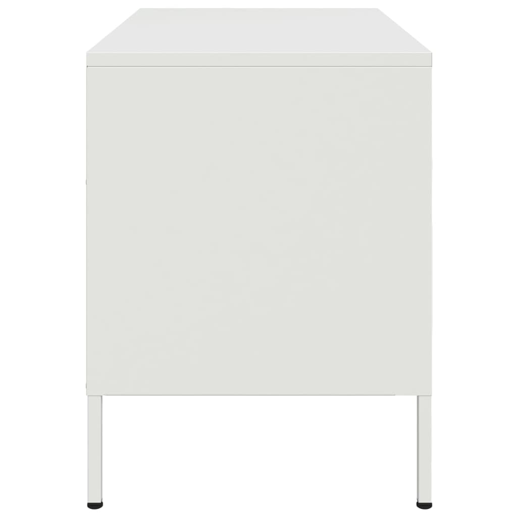 TV Skabe 2 stk Hvid 68x39x50,5 cm Stål