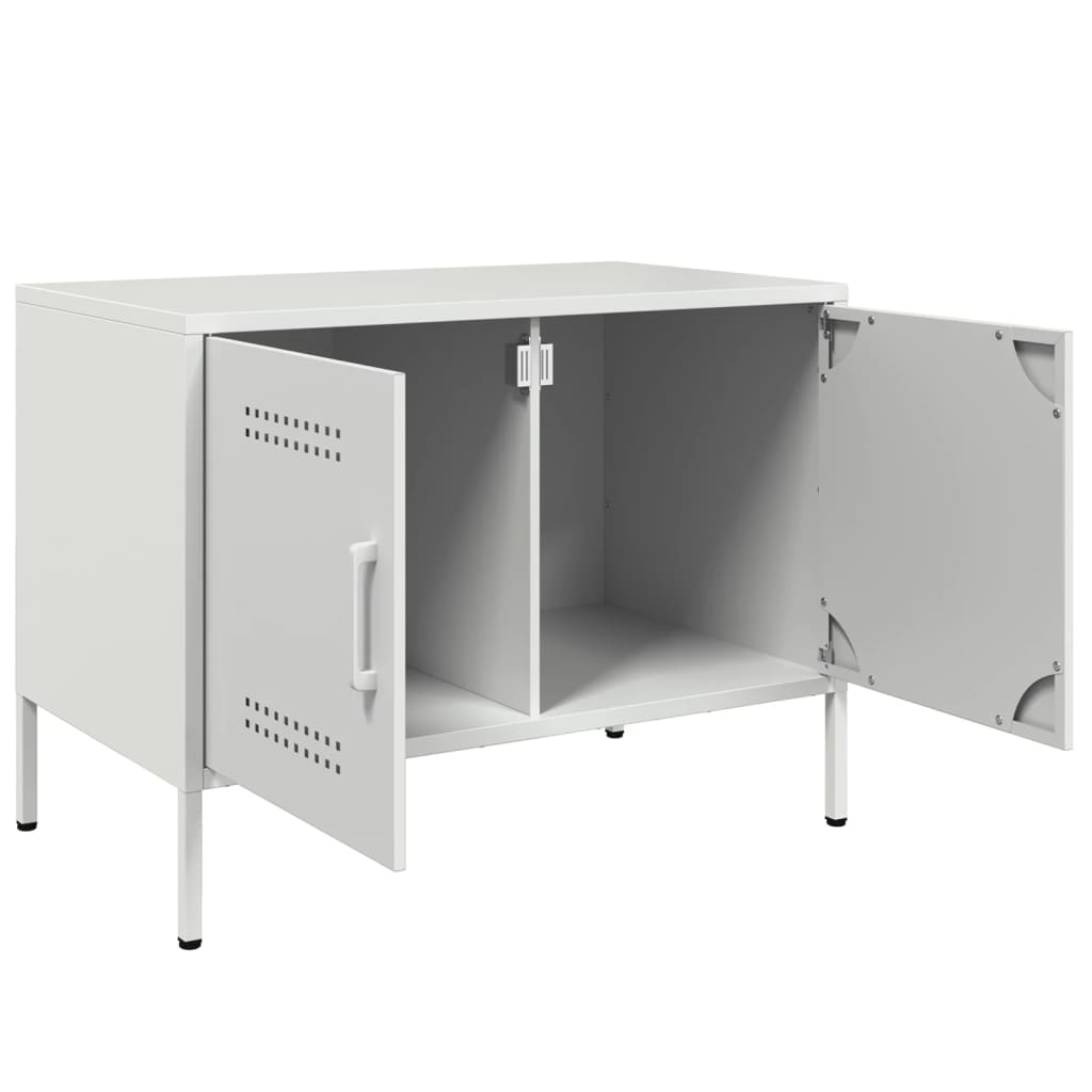 TV Skabe 2 stk Hvid 68x39x50,5 cm Stål