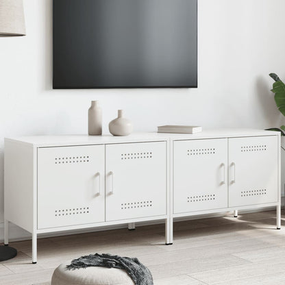 TV Skabe 2 stk Hvid 68x39x50,5 cm Stål