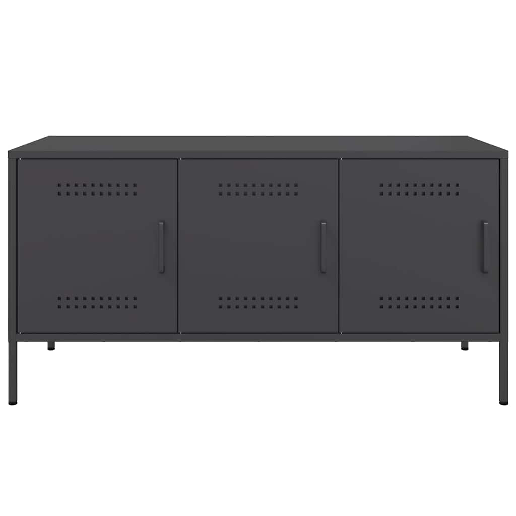 TV-Schrank Schwarz 100,5x39x50,5 cm Stahl