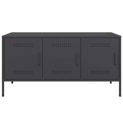 TV-Schrank Schwarz 100,5x39x50,5 cm Stahl