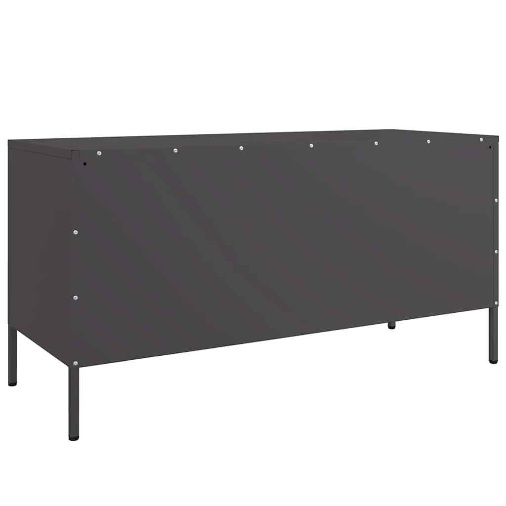 TV-Schrank Schwarz 100,5x39x50,5 cm Stahl