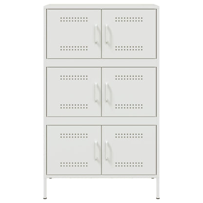 Highboard Weiß 68x39x113 cm Stahl