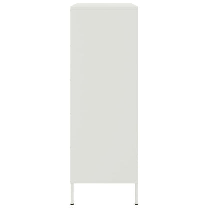 Highboard Weiß 68x39x113 cm Stahl