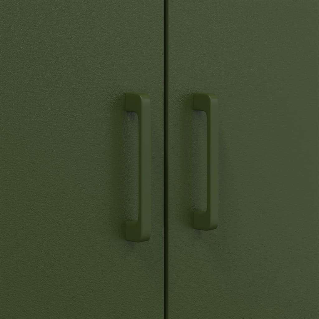 Highboard Olivgrün 68x39x113 cm Stahl