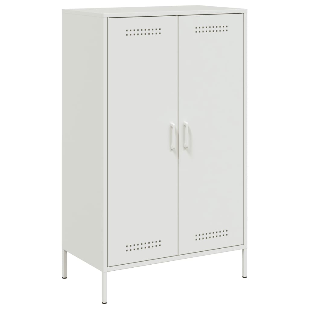 Highboard Hvid 68x39x113 cm Stål