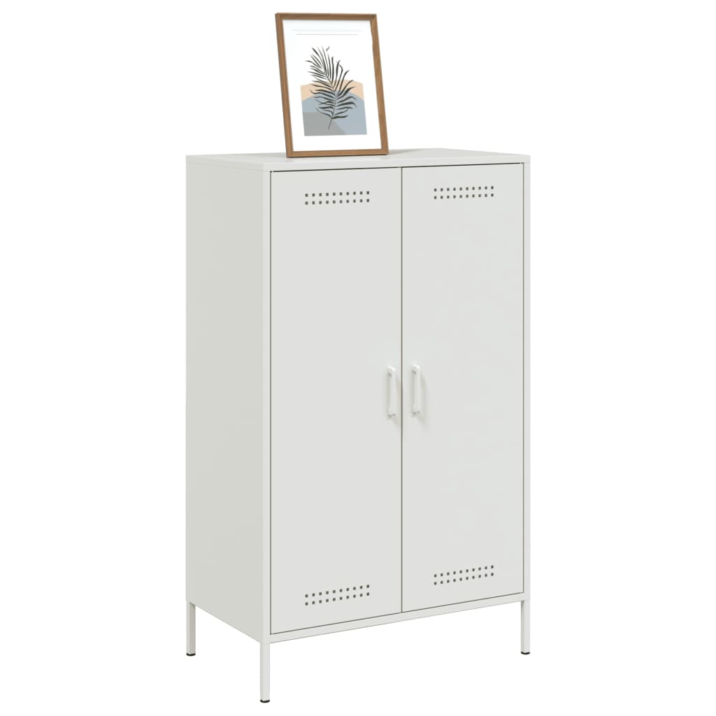 Highboard Hvid 68x39x113 cm Stål