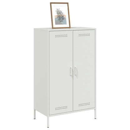 Highboard Hvid 68x39x113 cm Stål