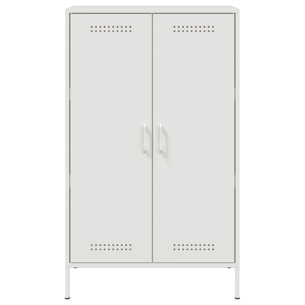 Highboard Hvid 68x39x113 cm Stål