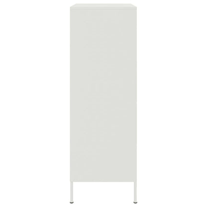 Highboard Hvid 68x39x113 cm Stål