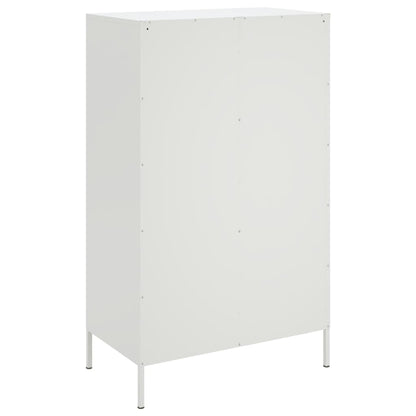 Highboard Hvid 68x39x113 cm Stål