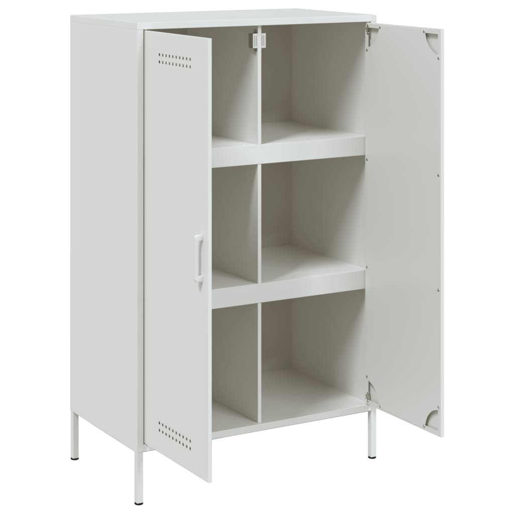 Highboard Hvid 68x39x113 cm Stål