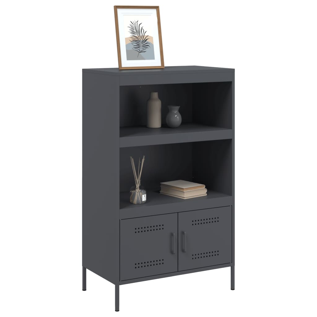 Highboard Anthrazit 68x39x113 cm Stahl