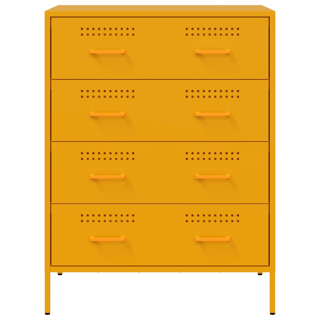 Sideboard Senfgelb 68x39x89 cm Stahl