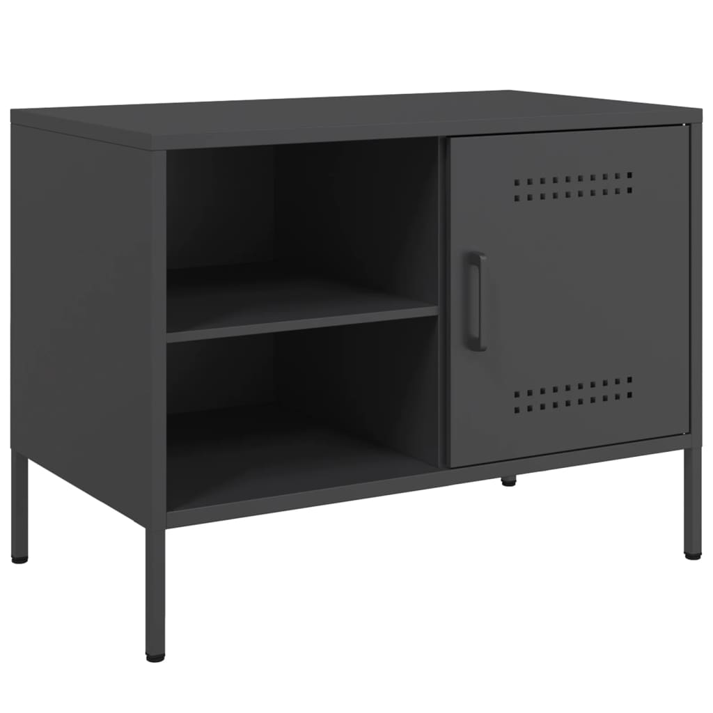 TV-skab Sort 68x39x50,5 cm Stål