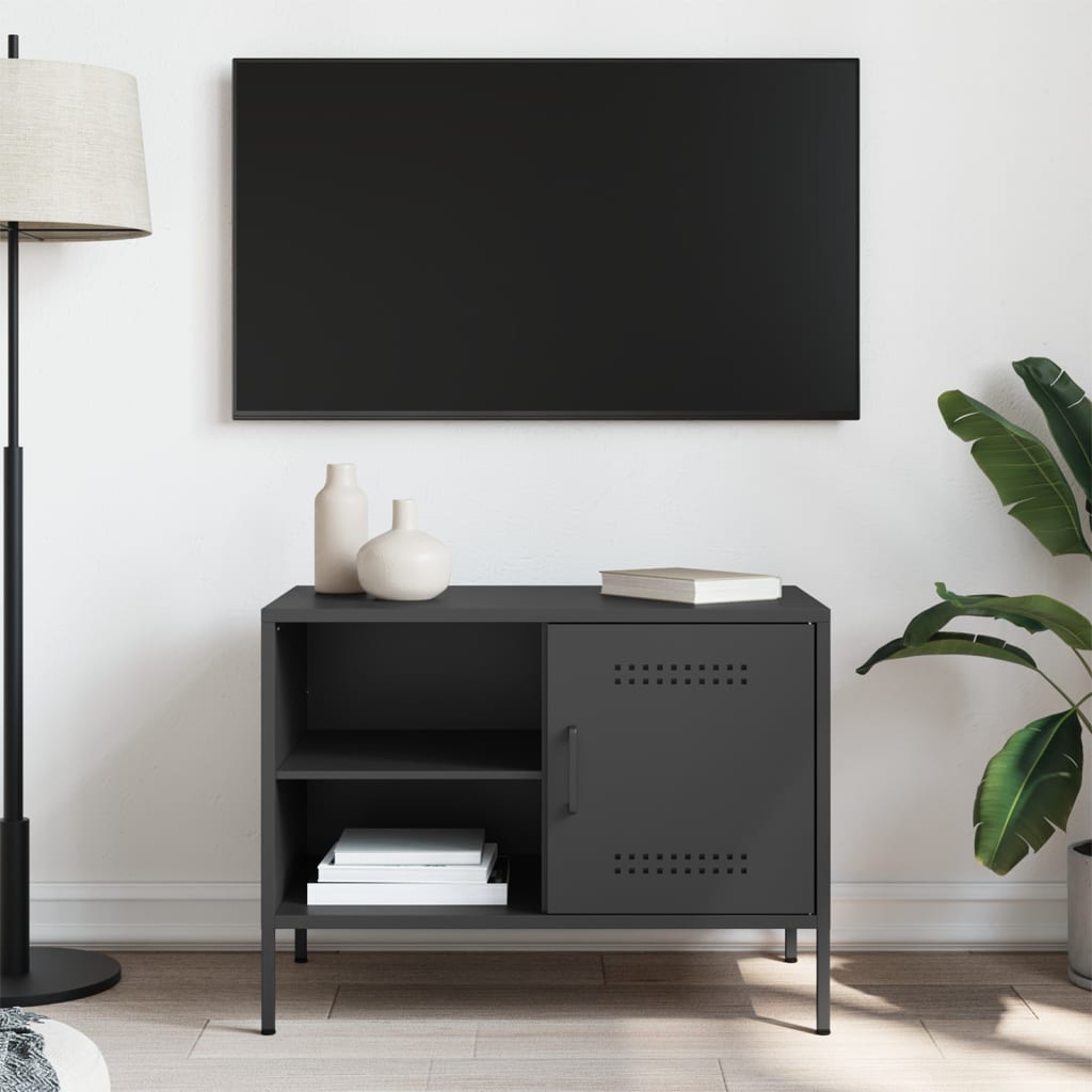 TV-skab Sort 68x39x50,5 cm Stål