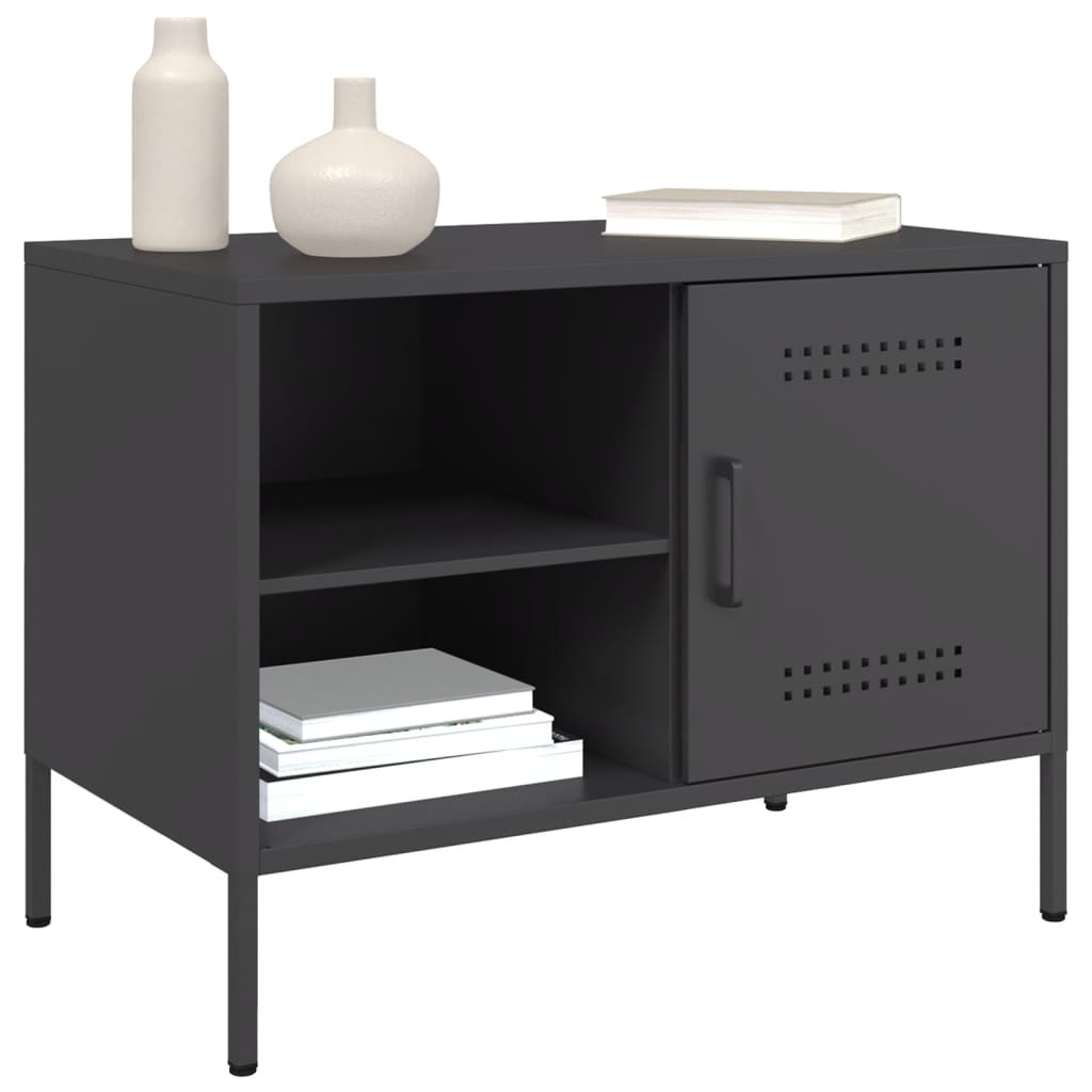 TV-skab Sort 68x39x50,5 cm Stål