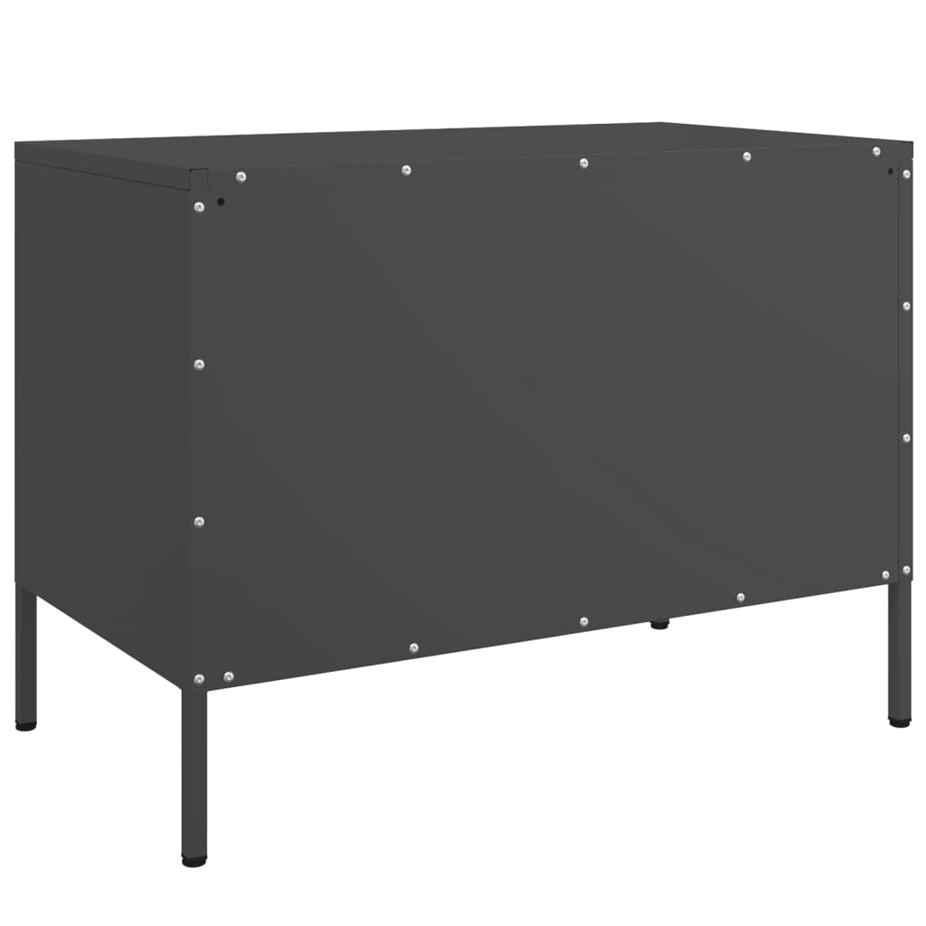 TV-skab Sort 68x39x50,5 cm Stål