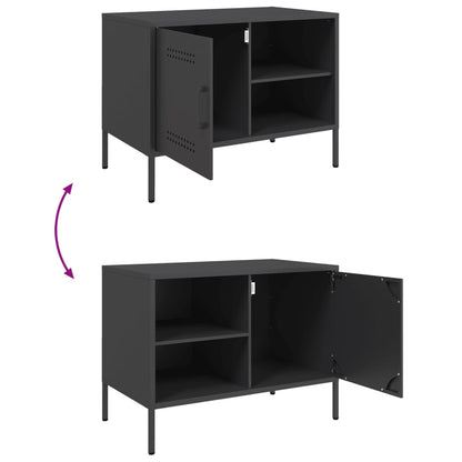 TV-skab Sort 68x39x50,5 cm Stål