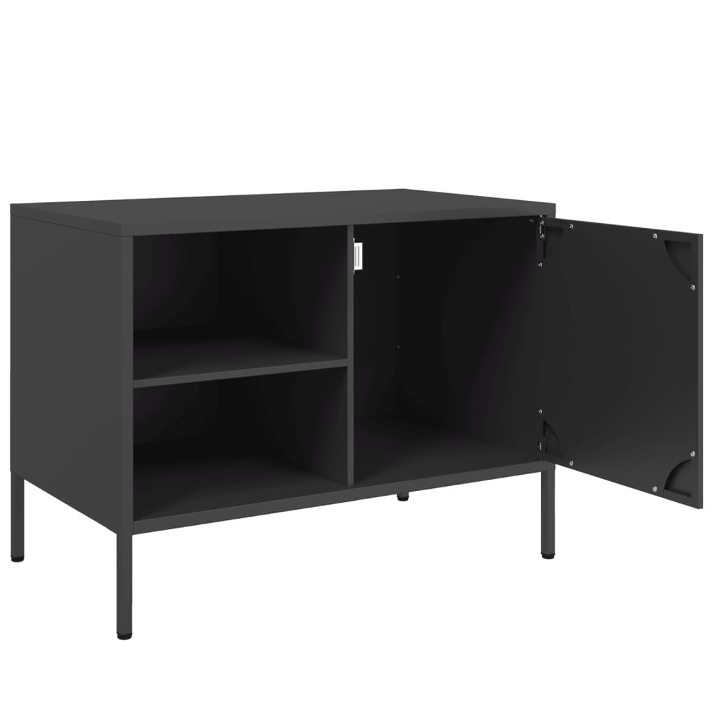 TV-skab Sort 68x39x50,5 cm Stål