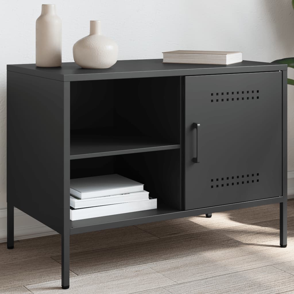 TV-skab Sort 68x39x50,5 cm Stål
