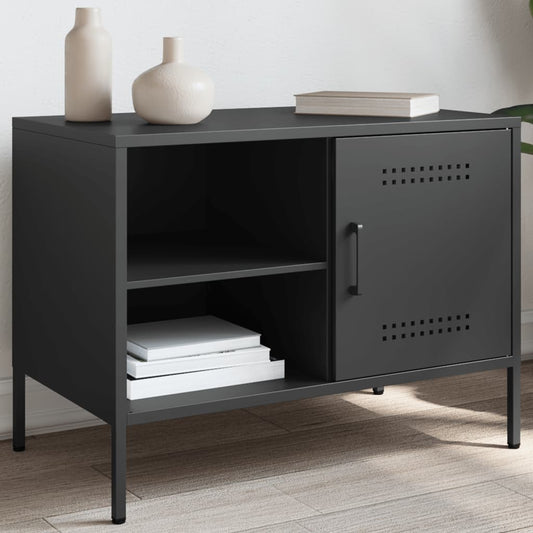 TV-skab Sort 68x39x50,5 cm Stål