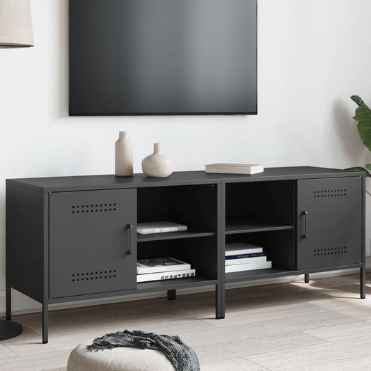 TV-Schränke 2 Stk. Schwarz 68x39x50,5 cm Stahl