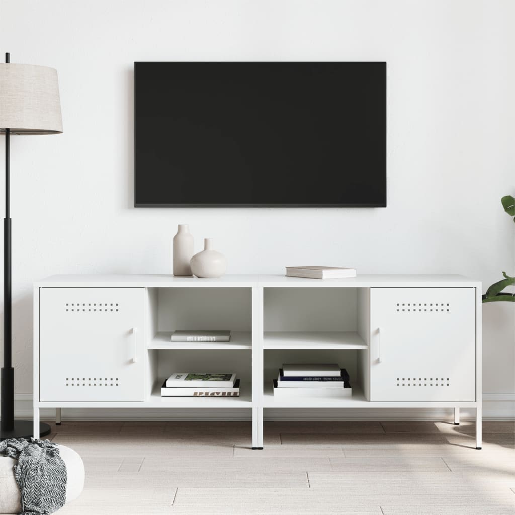 TV Skabe 2 stk Hvid 68x39x50,5 cm Stål
